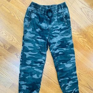 Boys Gap lined camo canvas joggers size 10